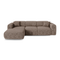 Canapé convertible grand angle gauche YUMA Velours gaufré