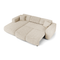 Canapé convertible grand angle gauche YUMA velours texturé