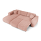 Canapé convertible grand angle gauche YUMA velours texturé