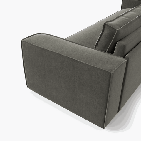 Canapé convertible express JOAN Velours - Matelas Dunlopillo 140cm