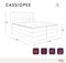 Ensemble de lit CASSIOPE Tissu tramé toucher doux 160x200cm (tête de lit, sommier à coffres, surmatelas et matelas à ressorts ensachés)