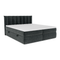 Ensemble de lit 160cm boxspring CELESTE velours gaufré