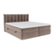 Ensemble de lit 160cm boxspring CELESTE velours gaufré
