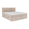 Ensemble de lit 180cm boxspring CELESTE velours gaufré