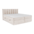 Ensemble de lit 180cm boxspring CELESTE velours gaufré
