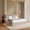Ensemble de lit 180cm boxspring CELESTE velours gaufré