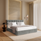 Ensemble de lit 180cm boxspring CELESTE velours gaufré