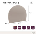 Tête de lit 180cm OLIVIA ROSE Tissu bouclette