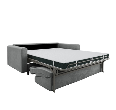 Canapé convertible express HAILIE JADE Velours - Matelas Dunlopillo 140cm