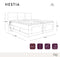 Ensemble de lit HESTIA Velours 160x200 (tête de lit, surmatelas, sommier à relaxation électrique et matelas à ressorts ensachés)