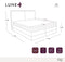 Ensemble de lit matelas premium 160cm et lit boxspring  LUNE velours gaufré