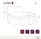 Ensemble de lit matelas premium 180cm et lit boxspring  LUNE velours gaufré