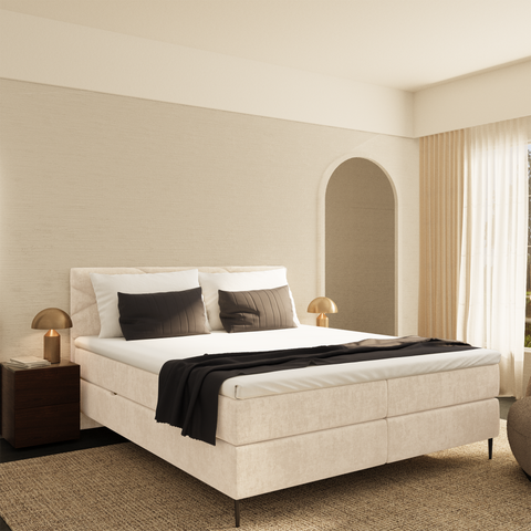 Ensemble de lit 180cm Boxspring MADDY Velours