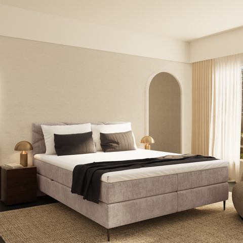 Ensemble de lit 180cm Boxspring MADDY Velours