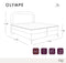 Ensemble de lit OLYMPE Bouclette 180x200cm (tête de lit, sommier à coffres, matelas et surmatelas)