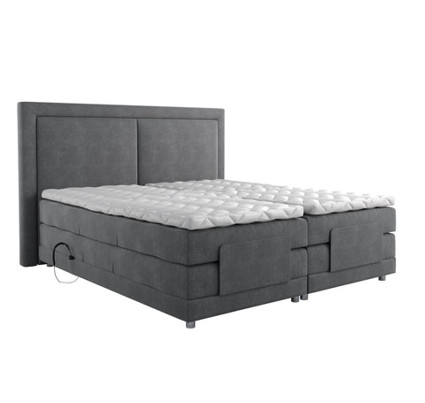 Ensemble de lit OSEE Velours 160x200 (tête de lit, surmatelas, sommier à relaxation électrique et matelas à ressorts ensachés)