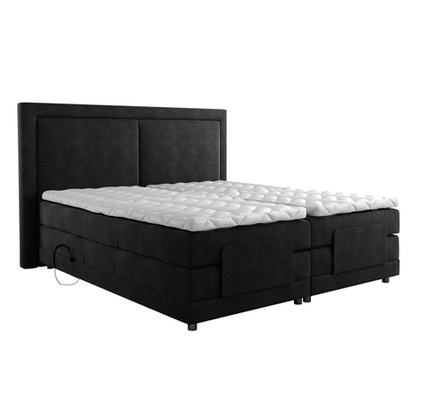 Ensemble de lit OSEE Velours 160x200 (tête de lit, surmatelas, sommier à relaxation électrique et matelas à ressorts ensachés)