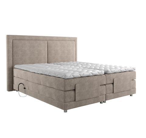 Ensemble de lit OSEE Velours 160x200 (tête de lit, surmatelas, sommier à relaxation électrique et matelas à ressorts ensachés)