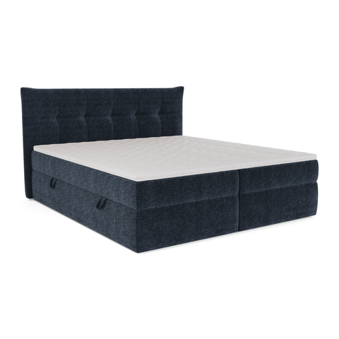 Ensemble de lit 140cm boxspring SOLANA velours chenillé
