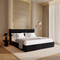 Ensemble de lit 140cm boxspring SOLANA velours chenillé