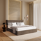 Ensemble de lit 140cm boxspring SOLANA velours chenillé
