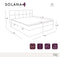 Ensemble de lit 140cm boxspring SOLANA velours chenillé