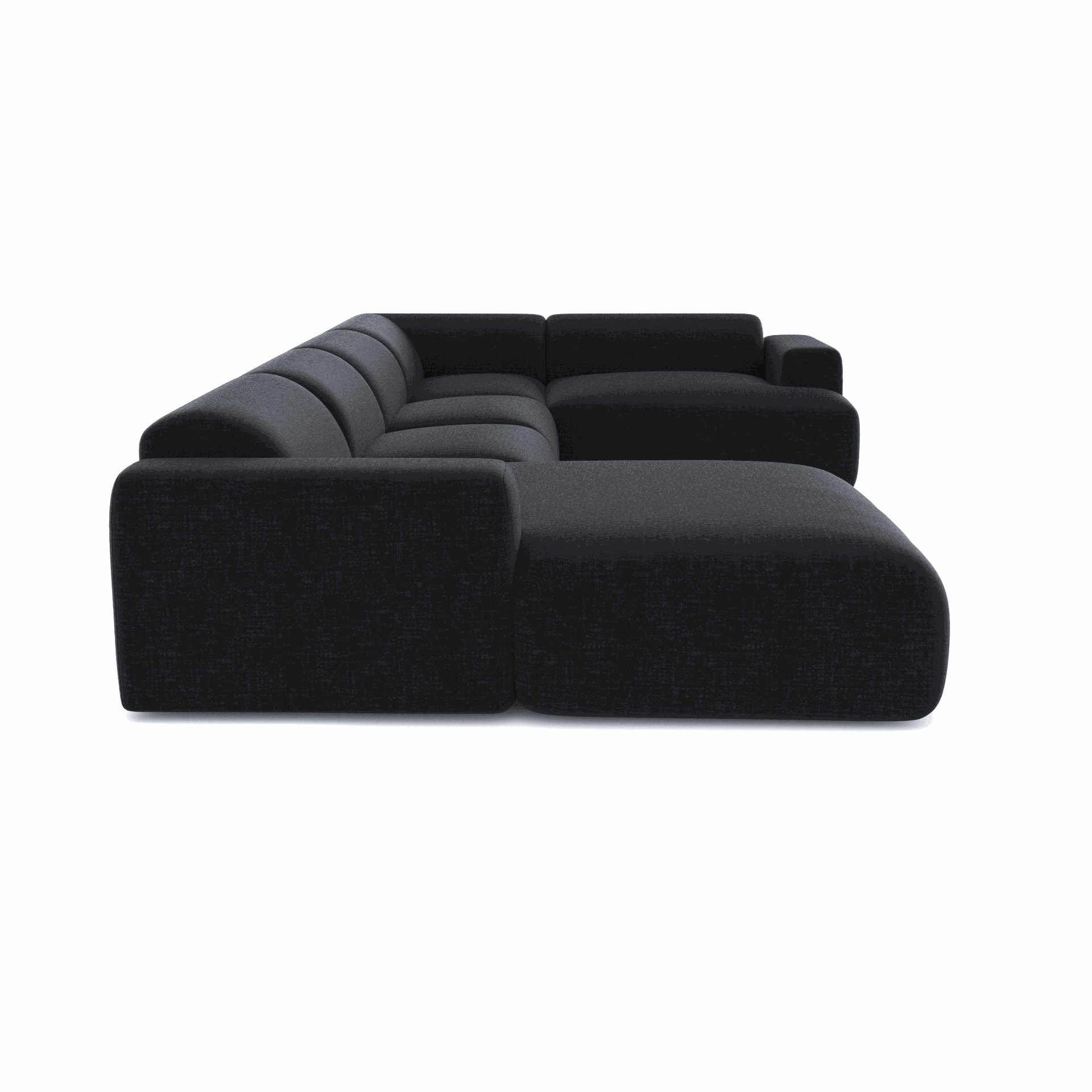 Canapé panoramique gauche MYRA Velours texturé– Sia Home
