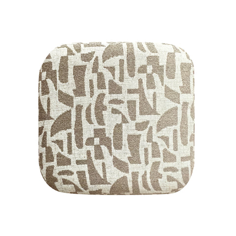 Pouf ARO tissu bouclé à motifs