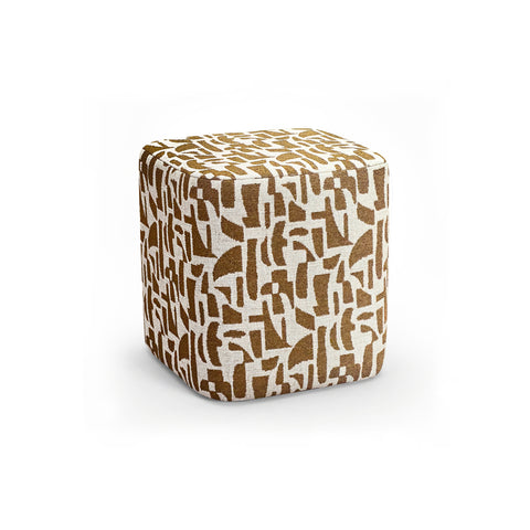 Pouf ARO tissu bouclé à motifs