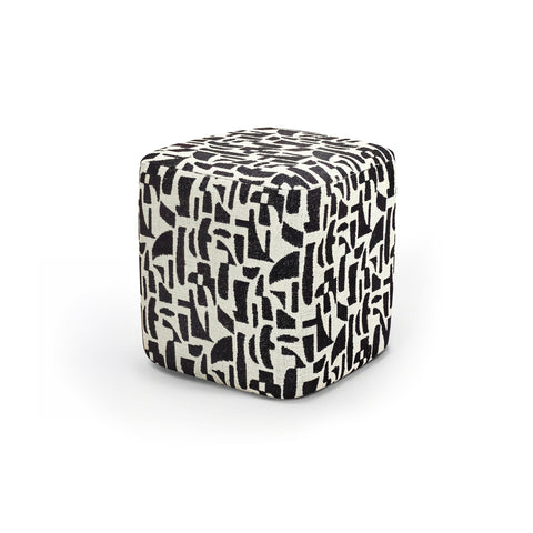 Pouf ARO tissu bouclé à motifs