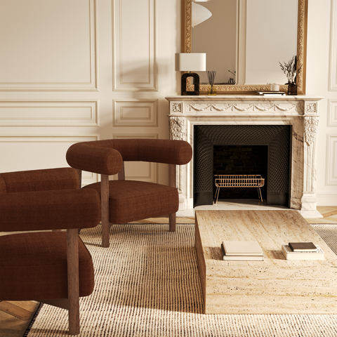 Fauteuil BALI velours chenillé