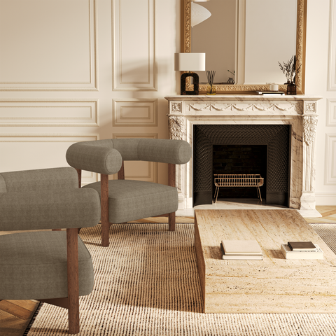 Fauteuil BALI velours chenillé