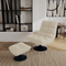 Ensemble fauteuil pivotant et repose-pieds COSMO bouclette