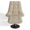 Ensemble fauteuil pivotant et repose-pieds COSMO velours chenillé