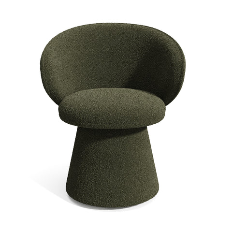 Lot de 2 fauteuils rotatif 180° FLARE bouclette kaki