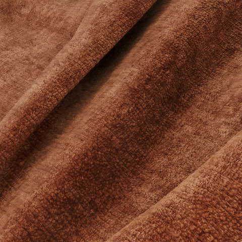 Lot de 2 fauteuils rotatif 180° FLARE velours texturé terracotta