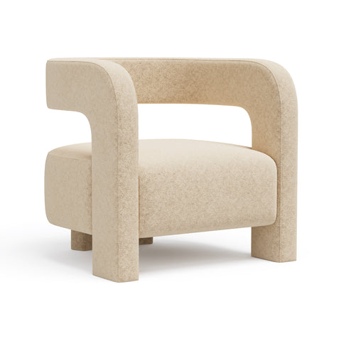 Fauteuil GABY velours texturé
