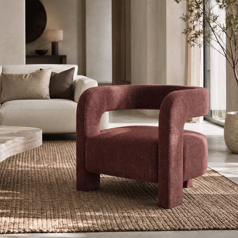 Fauteuil GABY velours texturé