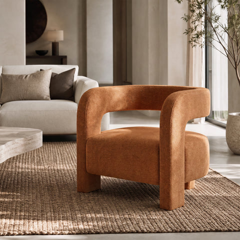 Fauteuil GABY velours texturé