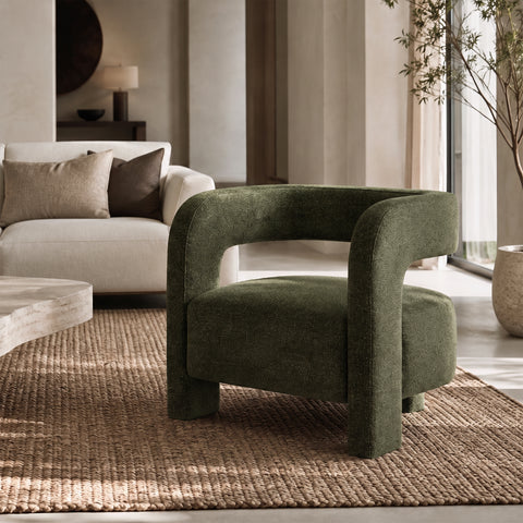 Fauteuil GABY velours texturé