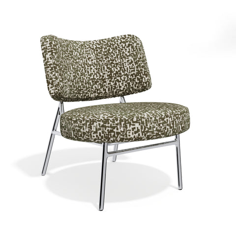 Lot de 2 fauteuils IGGY tissu texturé à motifs kaki