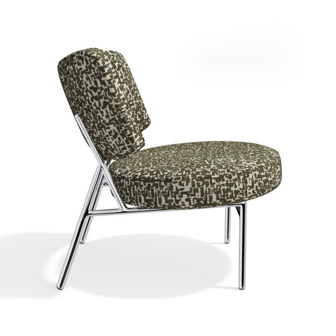 Lot de 2 fauteuils IGGY tissu texturé à motifs kaki