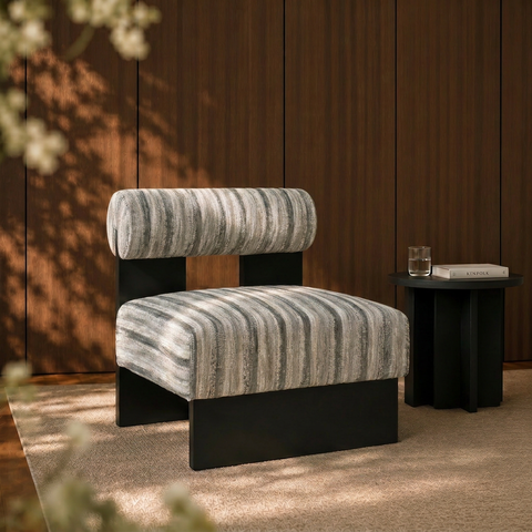 Fauteuil IRO tissu texturé à motifs