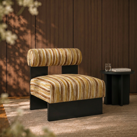 Fauteuil IRO tissu texturé à motifs