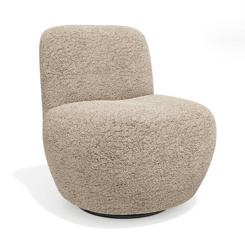 Fauteuil pivotant IVY tissu bouclette