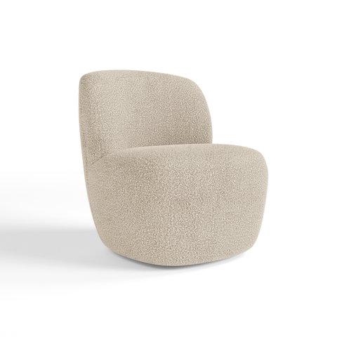 Fauteuil pivotant IVY tissu bouclette
