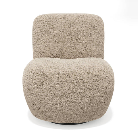 Fauteuil pivotant IVY tissu bouclette