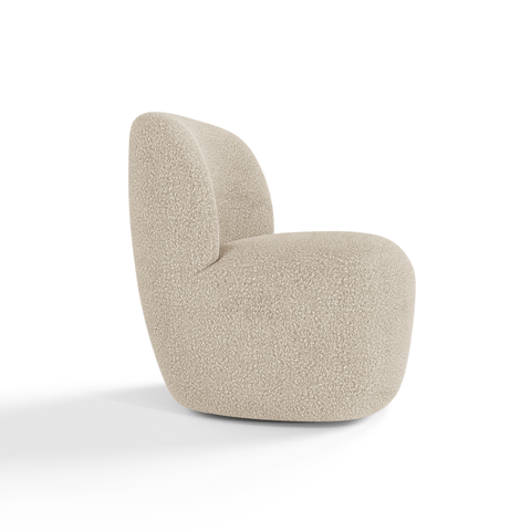 Fauteuil pivotant IVY tissu bouclette