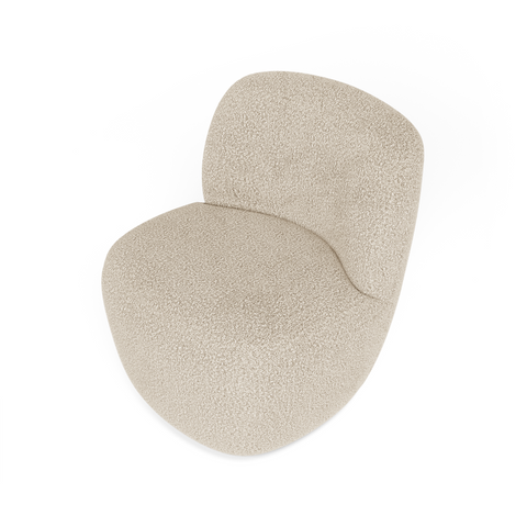 Fauteuil pivotant IVY tissu bouclette