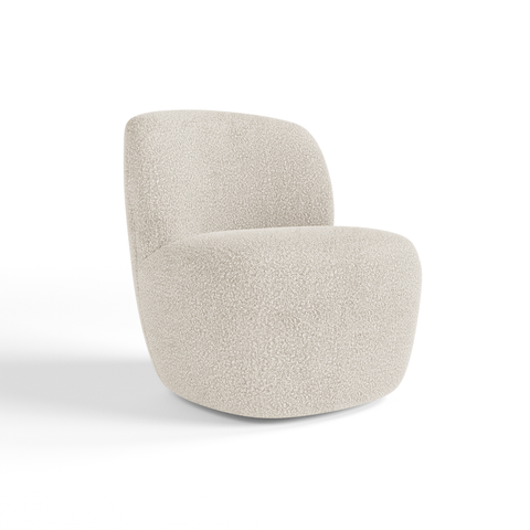 Fauteuil pivotant IVY tissu bouclette